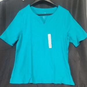 Croft & Barrow Turquoise Short Sleeve Top